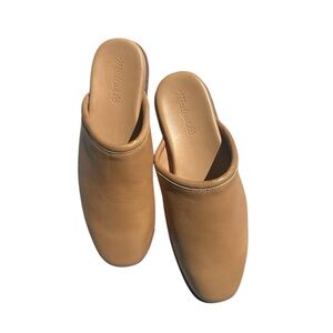 NWOB Madewell The Louisa Leather Amber Mules Brown-Size 7.5-Never Worn!